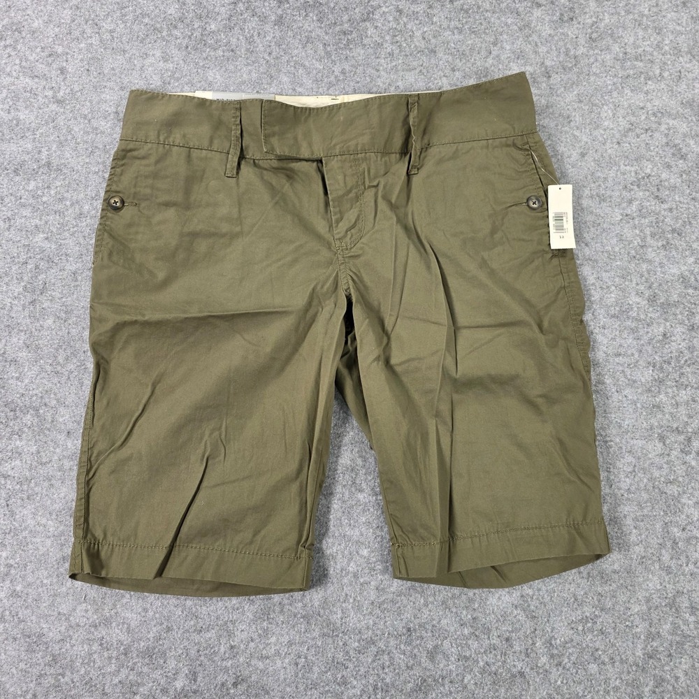 Old Navy Cargo Shorts Womens 12 Green Utility Knee Length Pockets Outdoor Y2K